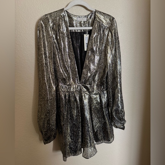 Ramy Brook Printed Amalia‎ Dress Size 8 NEW Glitter - Picture 3 of 8